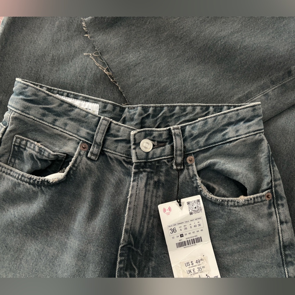 Zara High Rise Wide Leg Jeans